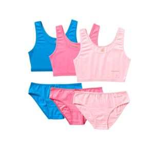 King Merryland مجموعة من 3 قطع ملابس داخلية نسائية قطنية ناعمة تتضمن حمالة صدر وقميص وبكيني