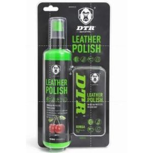DTR Leather Polish Cherry with Sponge D203A Pack of 2 Shine & Protection for Leat...