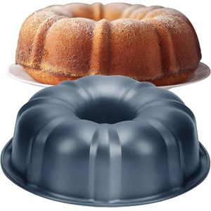 Round Cake Pan - 24cm Non-Stick Carbon Steel, Perfect for Baking Cakes and Desserts