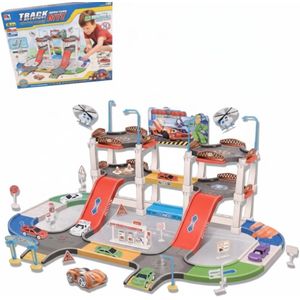 3D Car Parking Kit, 72 Pieces, Helicopter and Cars, for Kids