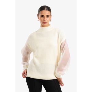 Clue بلوفر بأكمام شفافة