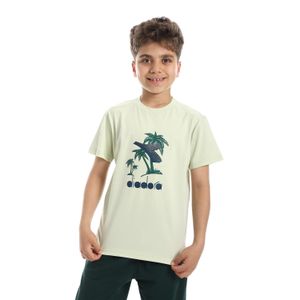 Diadora Boys' Palm Tree Graphic T-Shirt  - Pistachio