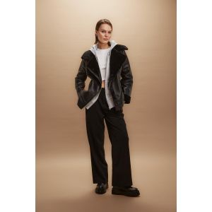 Defacto Woman Wide Leg Trousers - Black