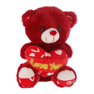 دب محشو بقلب من الفرو للأطفال من 3A - أحمر 912-25