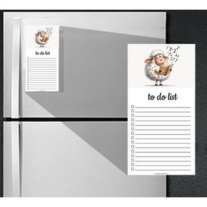 Magnetic To Do List Notepad for Fridge, Cute Lamb Theme, Checklist Organiser, Eid Al-Adha t