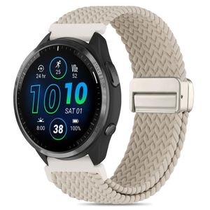 سوار ساعة ذكية، متوافق مع Redmi Watch 5 Active/5 Lite/Samsung Galaxy Watch 3 45mm/Watch 46mm/Gear S3/Huawei watch GT6 GT5 46MM/GT2E/GT6 Pro/GT 5 Pro/Amazfit GTR 4, Braided Nylon Strap، من نايلون، قفل مغناطيسي، تصميم جيد التهوية - بيج