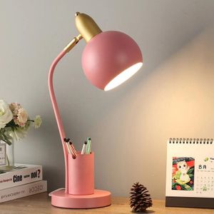 أباجورة مكتب مودرن  مع حامل أقلام – إضاءة مريحة للقراءة والمذاكرة بتصميم أنيق