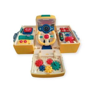 Bus Toy with Sound and Light Simulation Steering Wheel Gear Toy Musical School Bus Toy for Toddler, Educational Bus Driving Toy Multifunction Preschool Gift Children Boy Girl Toy