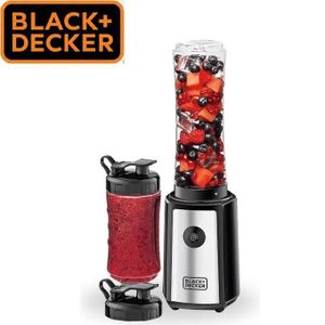 Stanley Black & Decker Black & Decker 300W 6 Piece Personal Compact Sports Blender/Smoothie Maker, Silver/Black - SBX300-B5