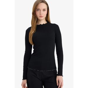 Defacto تونيك تيشيرت كم طويل مضلع