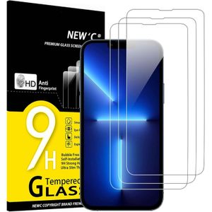 Pack of 3 Tempered Glass Screen Protector Film for iPhone 13 Pro Max, iPhone 14 Plus (6.7 inches), Bubble-Free, Ultra-Resistant (0.33 mm HD Ultra Clear) 9H Hardness Glass