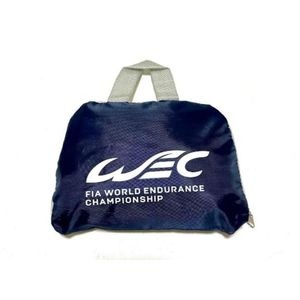 حقيبة ظهر رياضية قابلة للطي من بطولة العالم للتحمل WEC FIA - حقيبة سفر خفيفة الوزن ومقاومة للماء، مزودة بجيوب جانبية شبكية وجيب أمامي بسحاب، مثالية للصالة الرياضية والمشي لمسافات طويلة والمغامرات الخارجية (أزرق داكن)