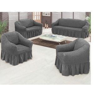 Sofa Covers, Koresha, 4 Pieces - Gray