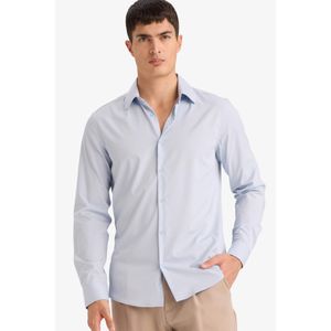 Defacto Slım Fıt Polo Yaka Basıc Düz Uzun Kollu Gömlek