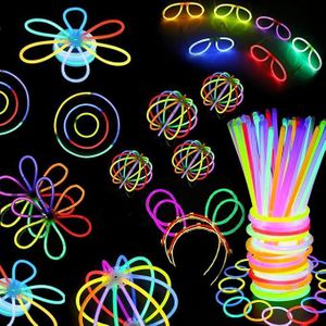 Carehabi Set of 50 Glow Sticks for Parties - Neon Light Sticks for Parties - Glow Sticks for Weddings - Luminous Toys for Party Decoration and Festival Black Light Decoration