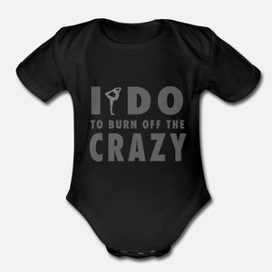I Do Yoga To Burn Off The Crazy Organic Short Sleeve Baby Bodysuit