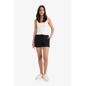 Defacto Woman Regular Fit Bermuda - Black
