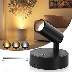 مصباح حائط LED مغناطيسي قابل للشحن بتحكم باللمس - اباجورة - اباجوره - مصباح مكتب - مصباح حائط