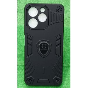 غطاء مقاوم للصدمات بطبقتين، تصميم نحيف وظهر مطفي للهاتف Realme Note 70 - أسود