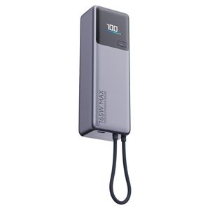 Xiaomi 165W Power Bank 10000mAh Ultra-fast charging Integrated USB-C Cable LED Display Gray