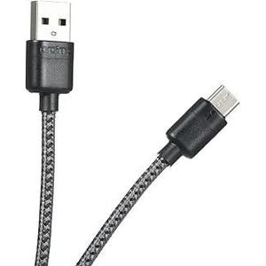 Oraimo DuraLine 3 (OCD-C32) USB-A to USB-C Charging/Data Cable, 1m, Anti-Tangle Braided Design, High-Tensile Nylon Material, USB 2.0, 480Mbps Data Transfer, Supports 5V/2.4A (12W) Fast Charging, Black
