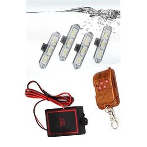 طقم مصباح يدوي LED - 4 قطع مع جهاز تحكم عن بعد