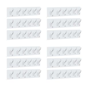 Adhesive Silicone Hangers for Hanging - 6 Hooks, 12Pcs