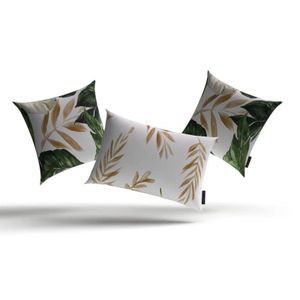Art Mood HOME Richy leaf Set Cushion canvas Multi color 40W x 40L CM