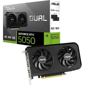 Asus Dual GeForce RTX 5050 8GB GDDR6 OC Edition Gaming Graphics Card (Nvidia GeForce RTX5060 DLSS 4, 2.5-Slot Design, PCIe 5.0, 3X DisplayPort 2.1b, 1x HDMI 2.1b, DUAL-RTX5050-O8G)