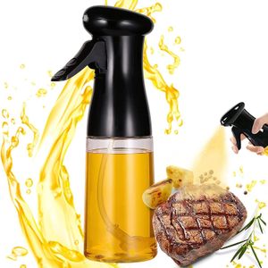 Oil Sprayer for Cooking, 7Oz/200ML Olive Oil Dispenser Mister Bottle, Refillable Kitchen Vinegar Spritzer Plastic Sprayer for Air Fryer BBQ/Salad/Baking/Roasting/Grilling