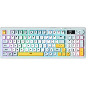 Onikuma G80 Tri-Mode RGB Gaming Membrane Keyboard - Grayish Blue