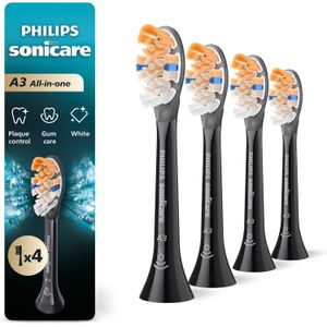 Philips Sonicare Premium All-in-One (A3) Replacement Toothbrush Heads, HX9094/95, Smart Recognition, Black 4