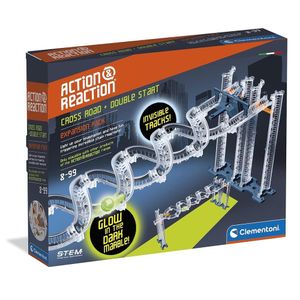 Clementoni مجموعة تركيب مضمار متقاطع مع كرات متوهجة في الظلام - 19265