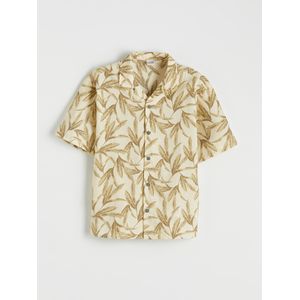 LC Waikiki Camp Collar Patterned Boy's Shirt
