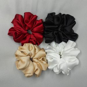 4 Pack Satin Hair Scrunchies – Multi Color Hair Ties – Secure Hold, Anti-Slip & Comfortable