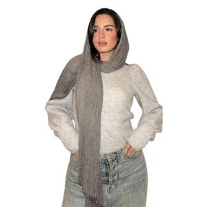حجاب قطن مضلع أنيق طرحة نسائية ناعمة وخفيفة