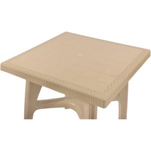طاولة بلاستيكية (ترابيزا) ارتفاع 80 * 80 سم (بيج)