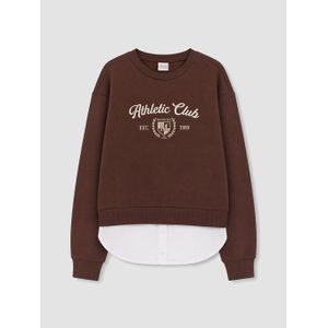 LC Waikiki Crew Neck Printed Girl's Thick Sweatshirt
