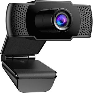720P Webcam for PC Full HD USB Web Camera with Microphone Noise-Cancelling Mics, Auto Light Correction PC Camera Plug&Play Streaming Web cam for Conference Calling Gaming Study