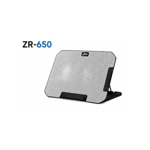 ZERO ZR650 Laptop Cooling Ergo Stand with Adjustable Dual Fans for Laptops up to 17-inch - White/Black