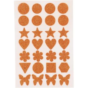 3A مجموعة ملصقات فوم زينة بأشكال مختلفة - برتقالي FS15-13 - -2135-Orange1
