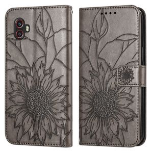 Embossing Sunflower Leather Wallet Case for Samsung Galaxy J7