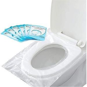 HONung 50 Pack Toilet Seat Covers Disposable, Cover Waterproof and Non Slip Individually Wrapped for Travel Perfect for Potty Training Ideal for Adults