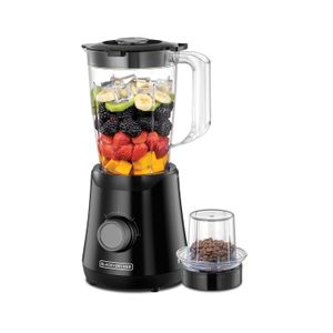 BLACK+DECKER Blender 500 Watt with Grinding Mill , 1.5 Liter Jar, 2 Speed , Ice Crushing, Stainless Steel Blades, Thermal Protection ( BX530 )