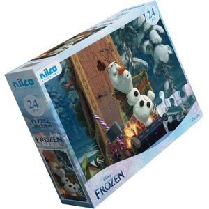 Nilco بازل بتصميم شخصية اولاف ديزني من نيلكو، 24 قطعة، حجم XXL (كبير جدًا)