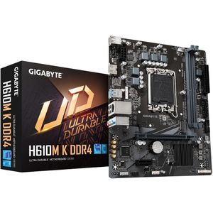 Gigabyte H610M K DDR4 LGA 1700 M-ATX Motherboard Black