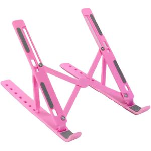 حامل لابتوب قابل للطي بلاستيك نقي قابل للتعديل بسبعة مستويات - تصميم أسود أنيق