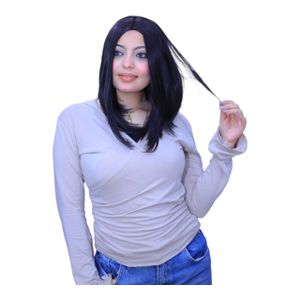 شعر مستعار من الفايبر الحراري باللون البنفسجي الغامق 