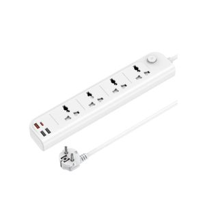 Yesido مشترك كهرباء متعدد الوظائف مع منافذ شحن USB و Type-C سريع بقدرة 20 وات – فيوز حماية 13A، خامة ABS+PC مقاومة للحريق، AC 90-250V