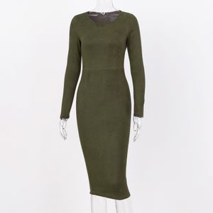 Aerie Ribbed Knit Long Sleeve Midi Dress price in Egypt, Jumia Egypt